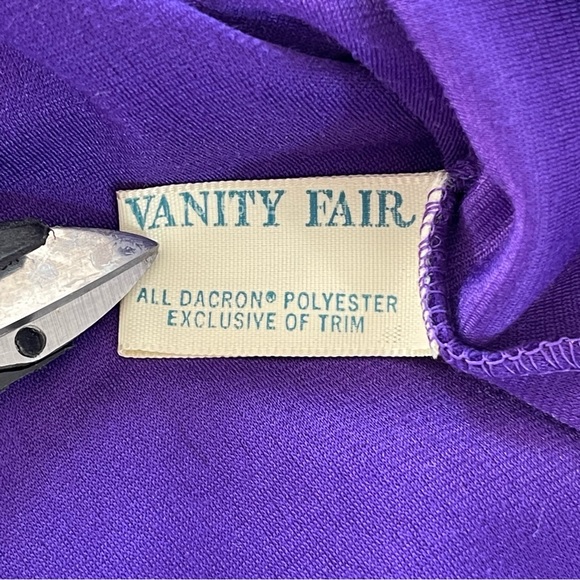 Vintage 60s Vanity Fair Velour Contrast Trim Space Age Button Up House Robe Coat - Picture 7 of 14